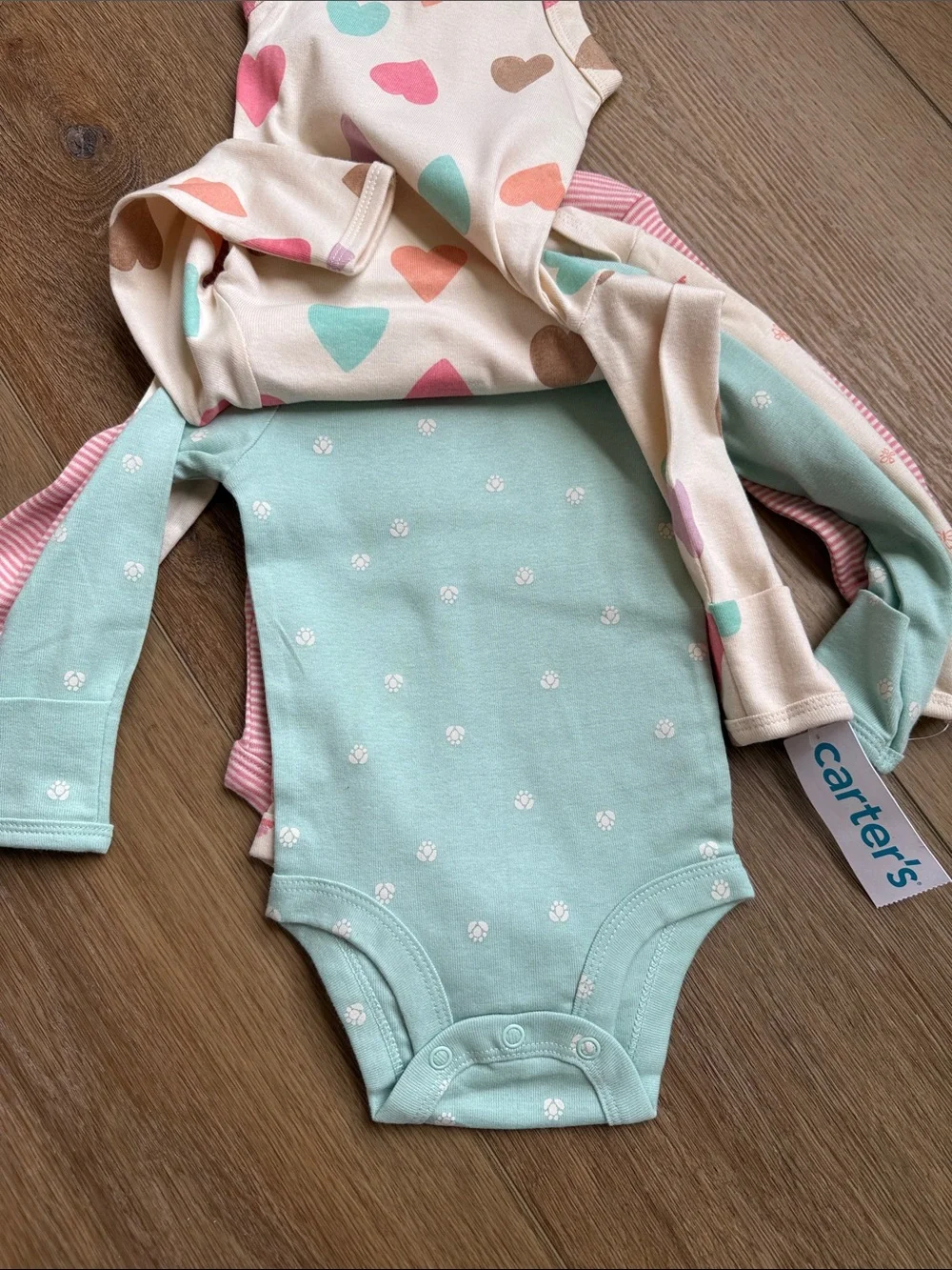 Carter's 4 pack One-Piece Bodysuits size 3 months